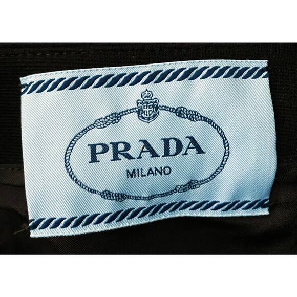 Prada Women's Black Sleeveless Beaded V Neck Sheath Dress Stretch Cocktail Wool - Picture 4 of 8